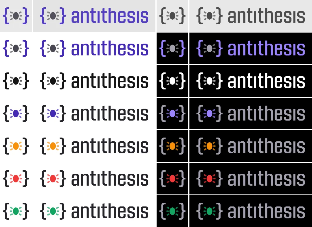 Antithesis logo variations
