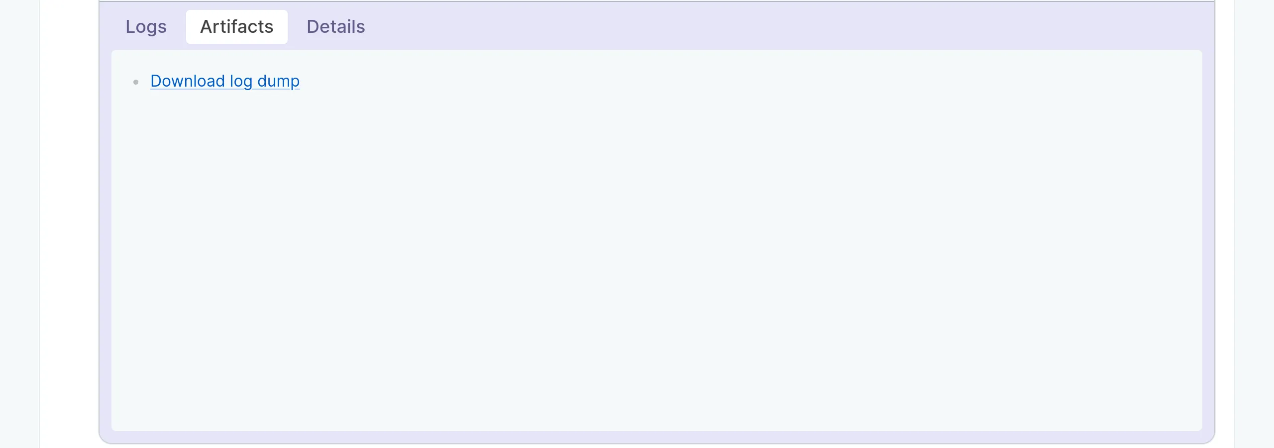 Report artifacts