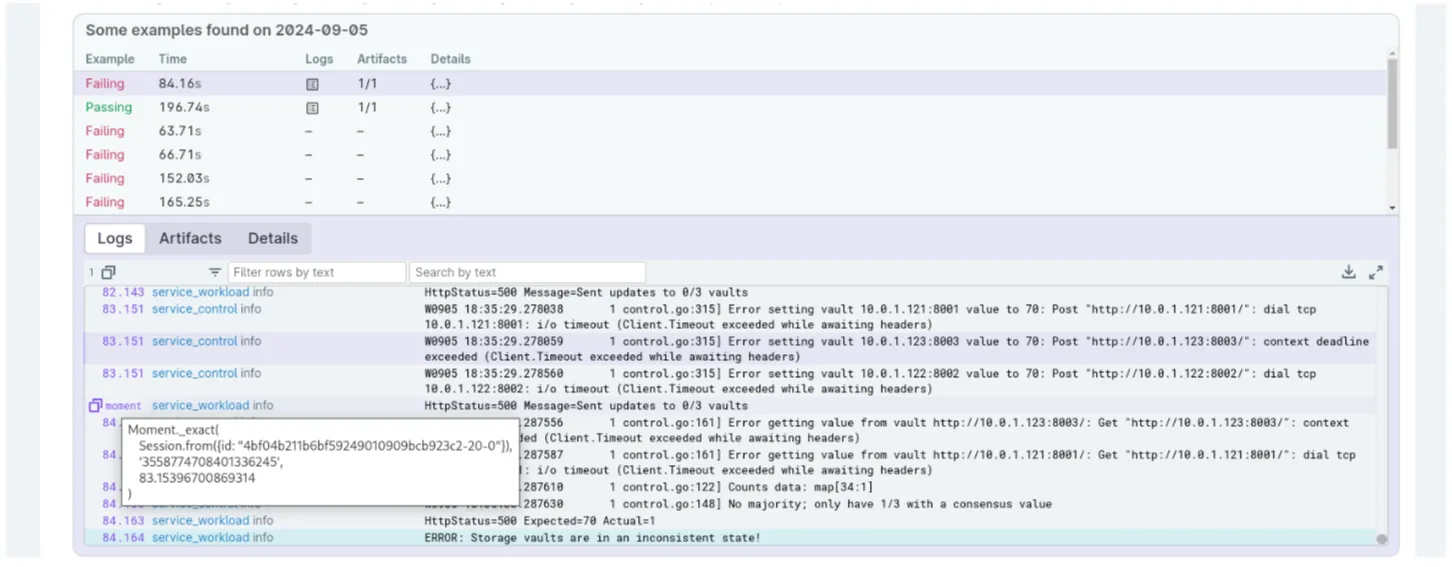 Copy moment from logs