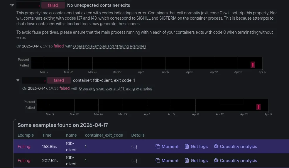 Examples of a bug in the triage report, with 'Bug probability' button.