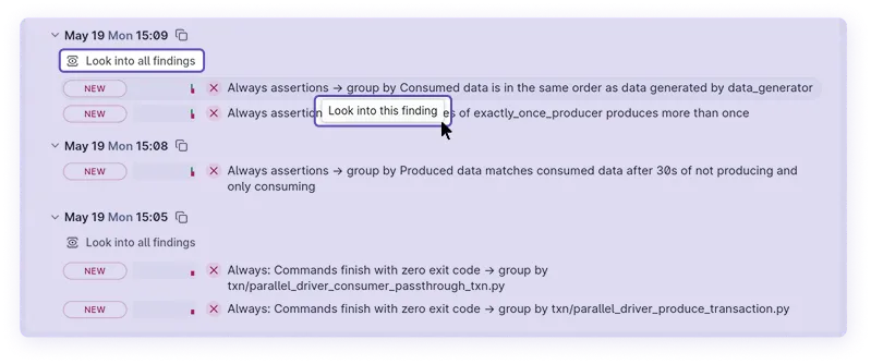 Look into finding button