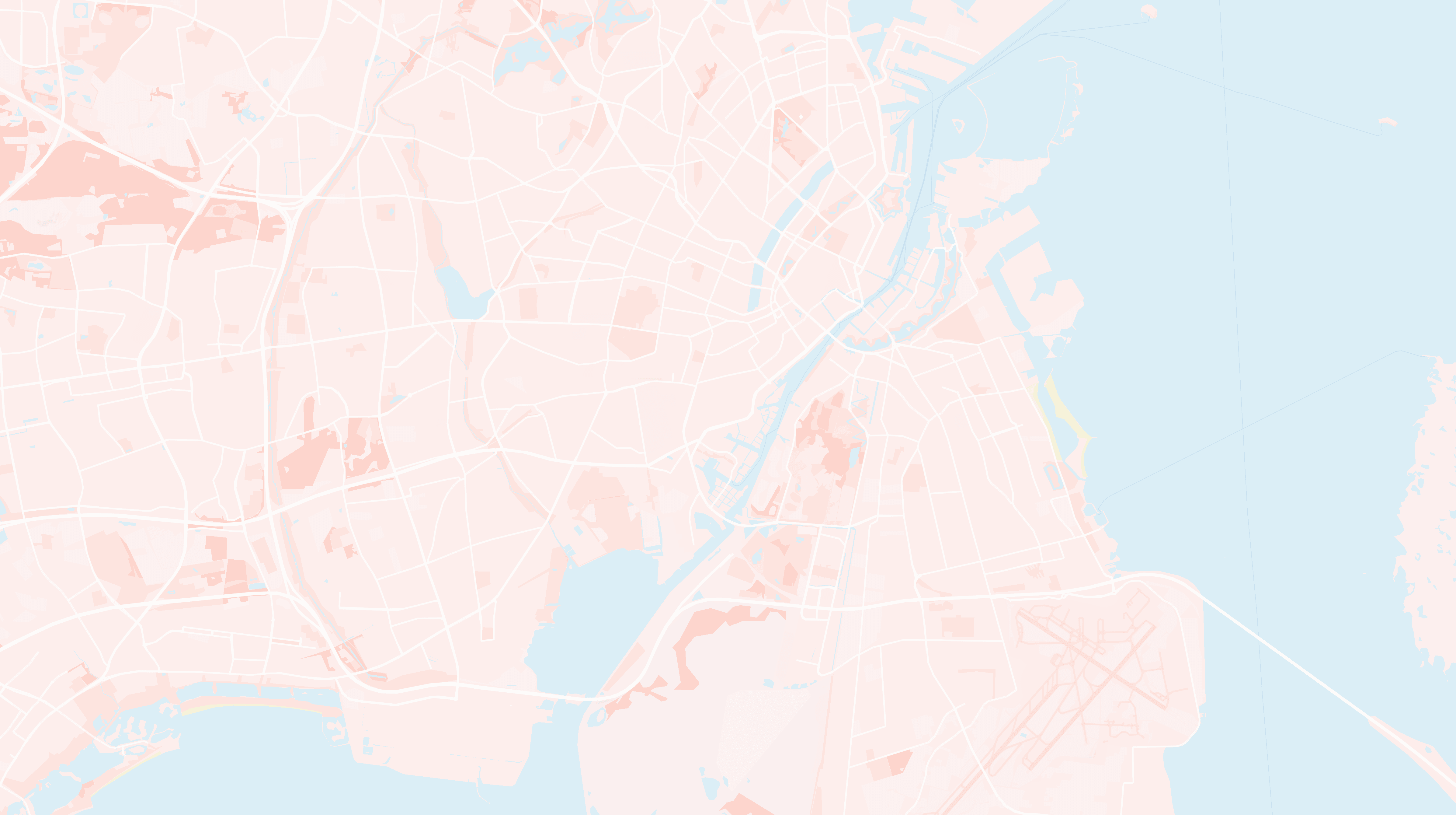 Map of central Copenhagen showing the TAP1 conference venue and Copenhagen Airport (CPH).