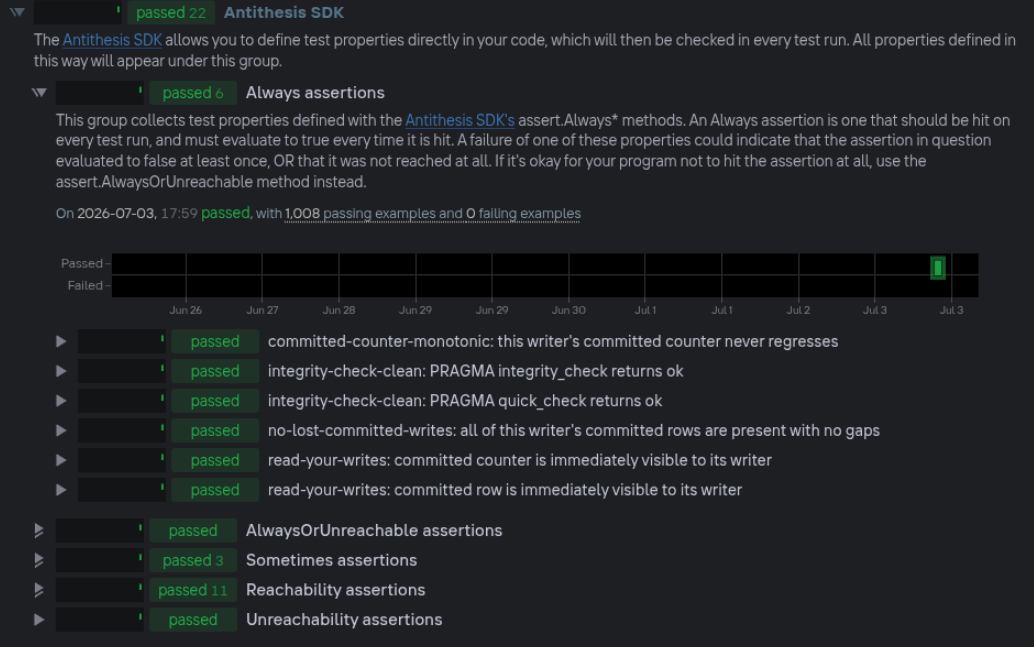 Screenshot of the SQLite 3.51.3 triage report.