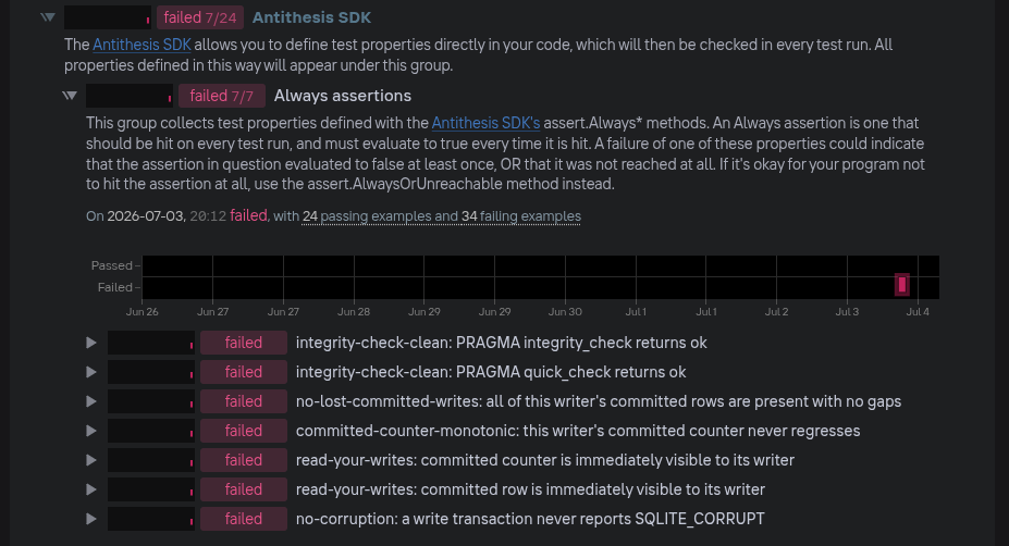 Screenshot of the SQLite 3.51.2 triage report.