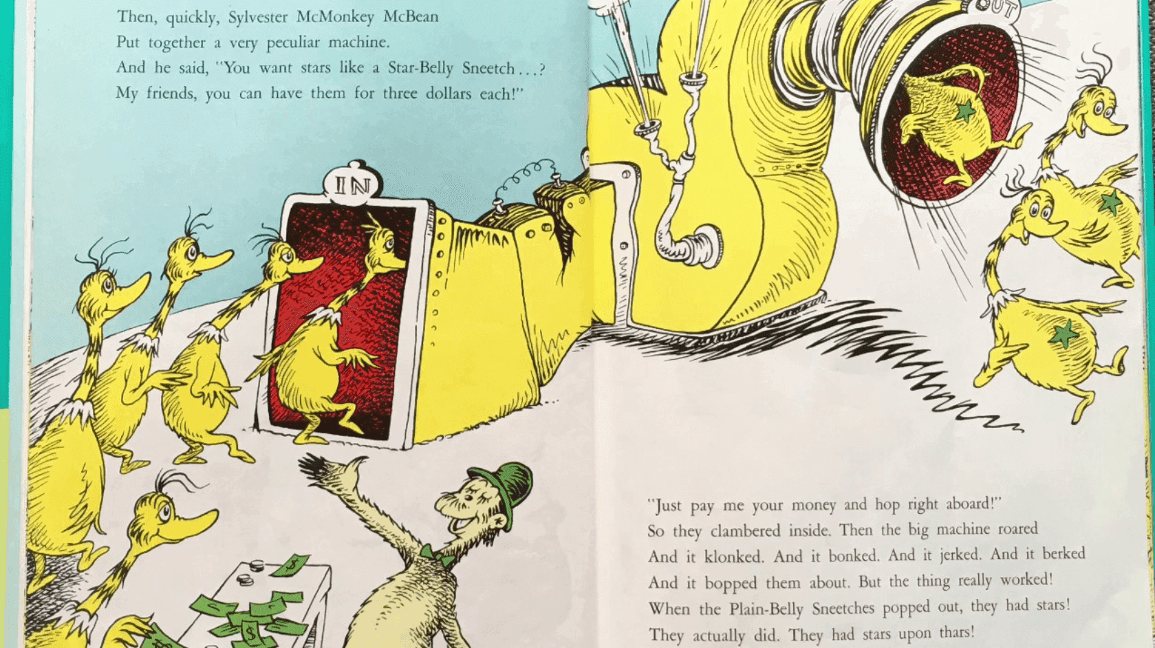 Photo of Dr. Seuss story The Sneetches.