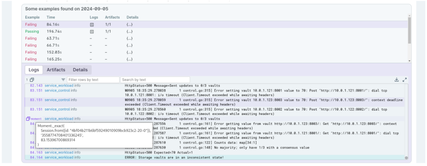 Copy moment from logs