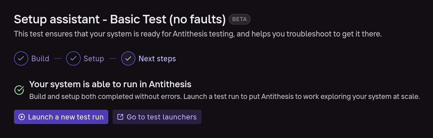Next steps page