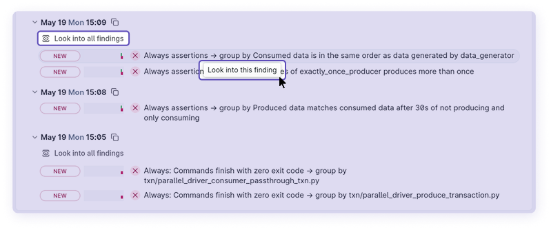 Look into finding button