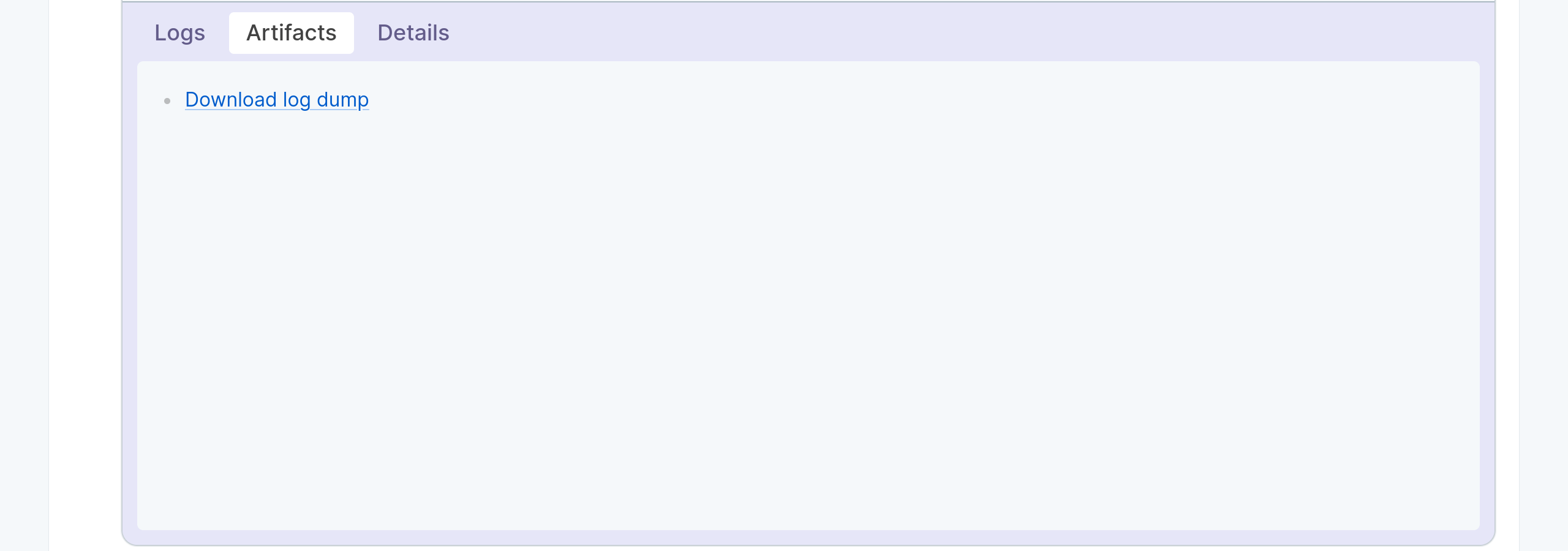 Report artifacts